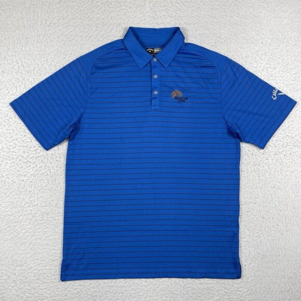 Callaway Polo Shirt Mens Large Preppy Office Work Black Oak Golf Club New Jersey